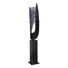 Sculpture monumentale unique de la série Voids de James Bearden « Vénus » en acier noirci
