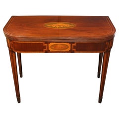 Circa 1780 Mesa de té abatible inglesa Jorge III