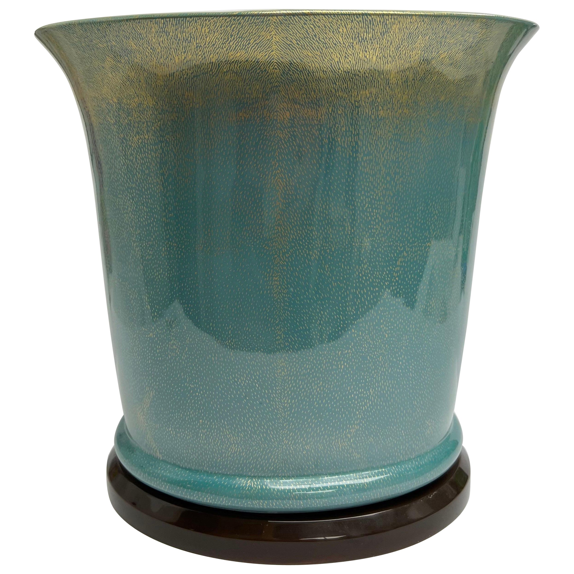 Jean Dunand Style Porcelain Vase by Mangiani Oggeti