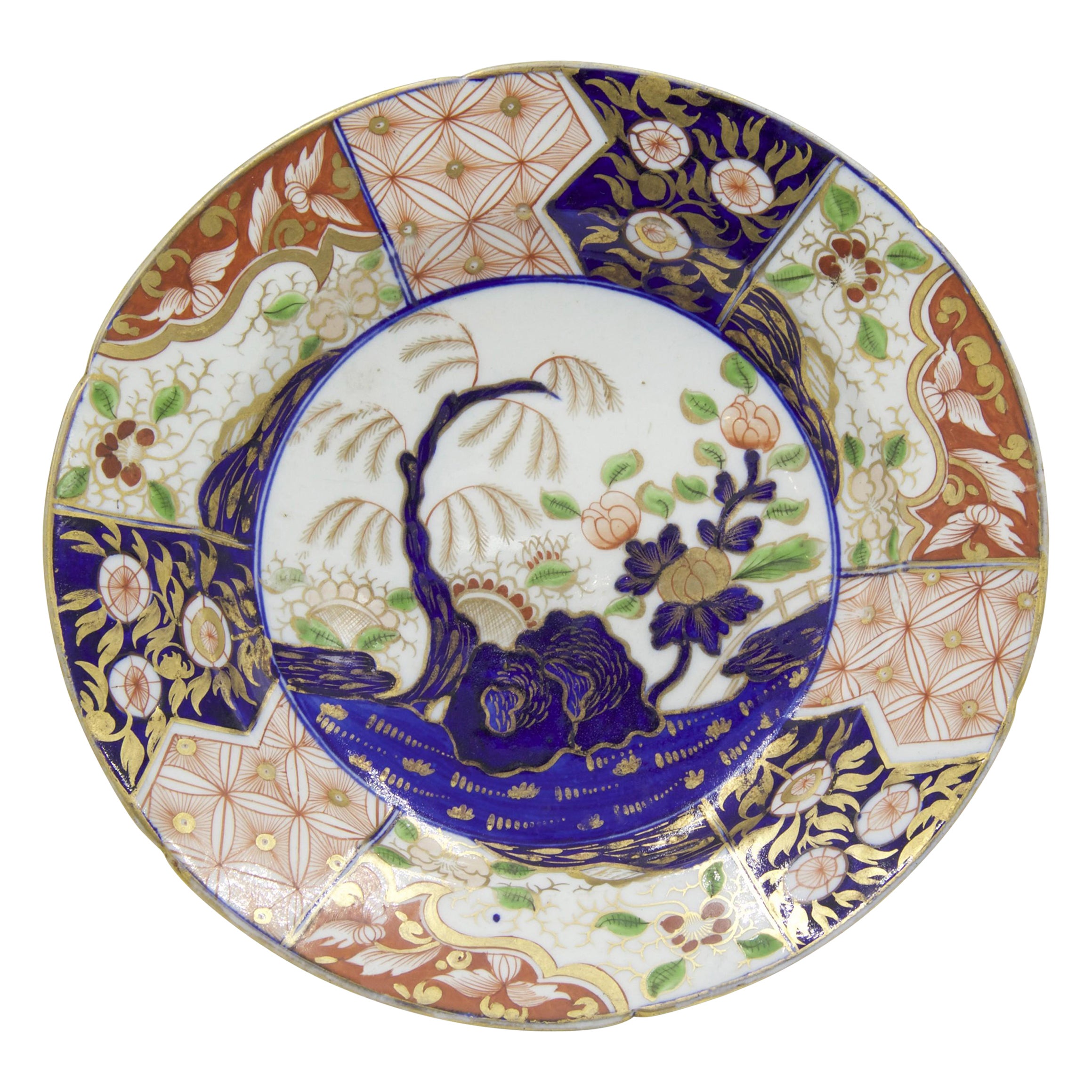 Set di 4 piatti cinesi in stile Imari Porcelain