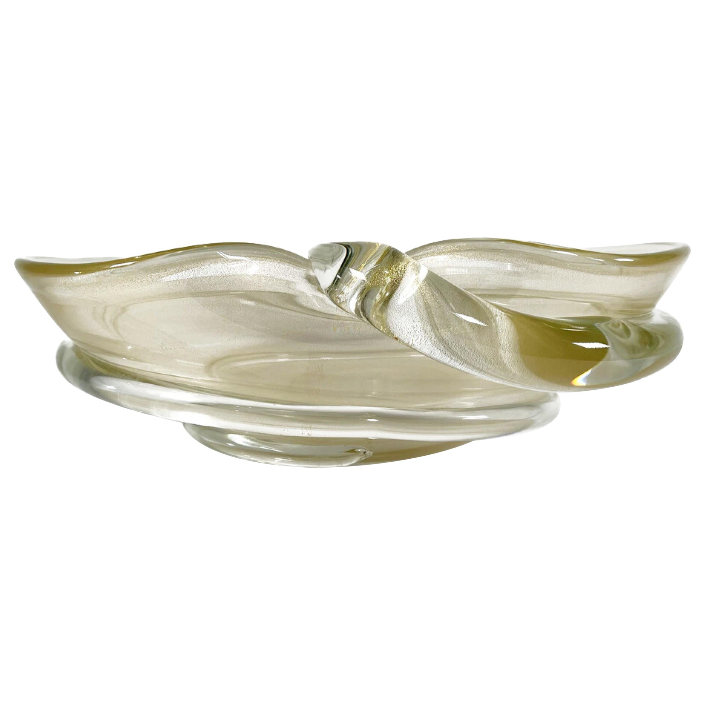 Large Italian Glass Bowl For Sale