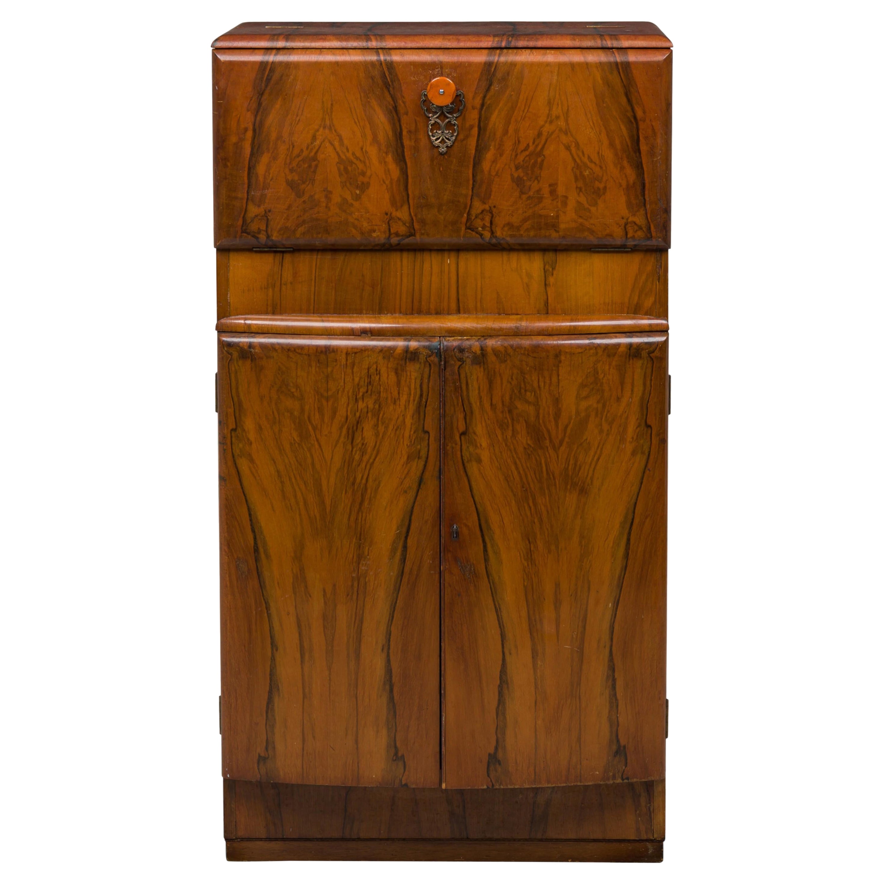 Meuble de bar/meuble de cocktail américain Art Déco du milieu du siècle dernier