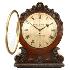 Reloj de chimenea inglés georgiano de caoba