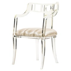 Pair of American Modern Lucite Chair Armchairs, Geoffrey Bradfield