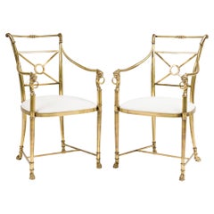Pair of La Barge Hollywood Regency Armchairs