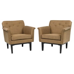 Pair of Edward Wormley for Dunbar American Mid-Century Lounge Chairs
