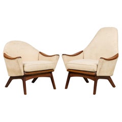 Paire de chaises longues modernes américaines similaires, Adrian Pearsall