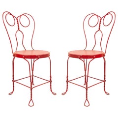 10 Outdoor Painted Wire Chairs