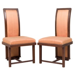 Set of 6 Frank Lloyd Wright Taliesin Collection Mahogany Dining Chairs
