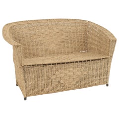 American Rattan Woven Loveseat