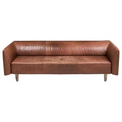 Contemporary Brown Leather Sofa