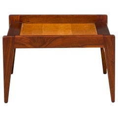 Jens Risom Mid-Century Danish Walnut Ottoman