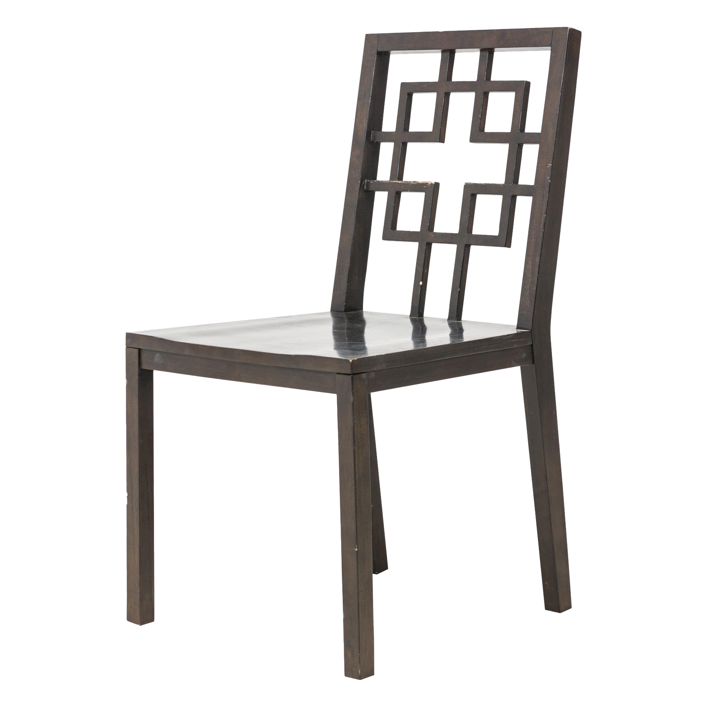American Conetemporary Chinoiserie Style Side Chair