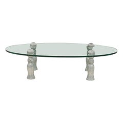 Arthur Court American Mid-Century Tassel Cocktail Table