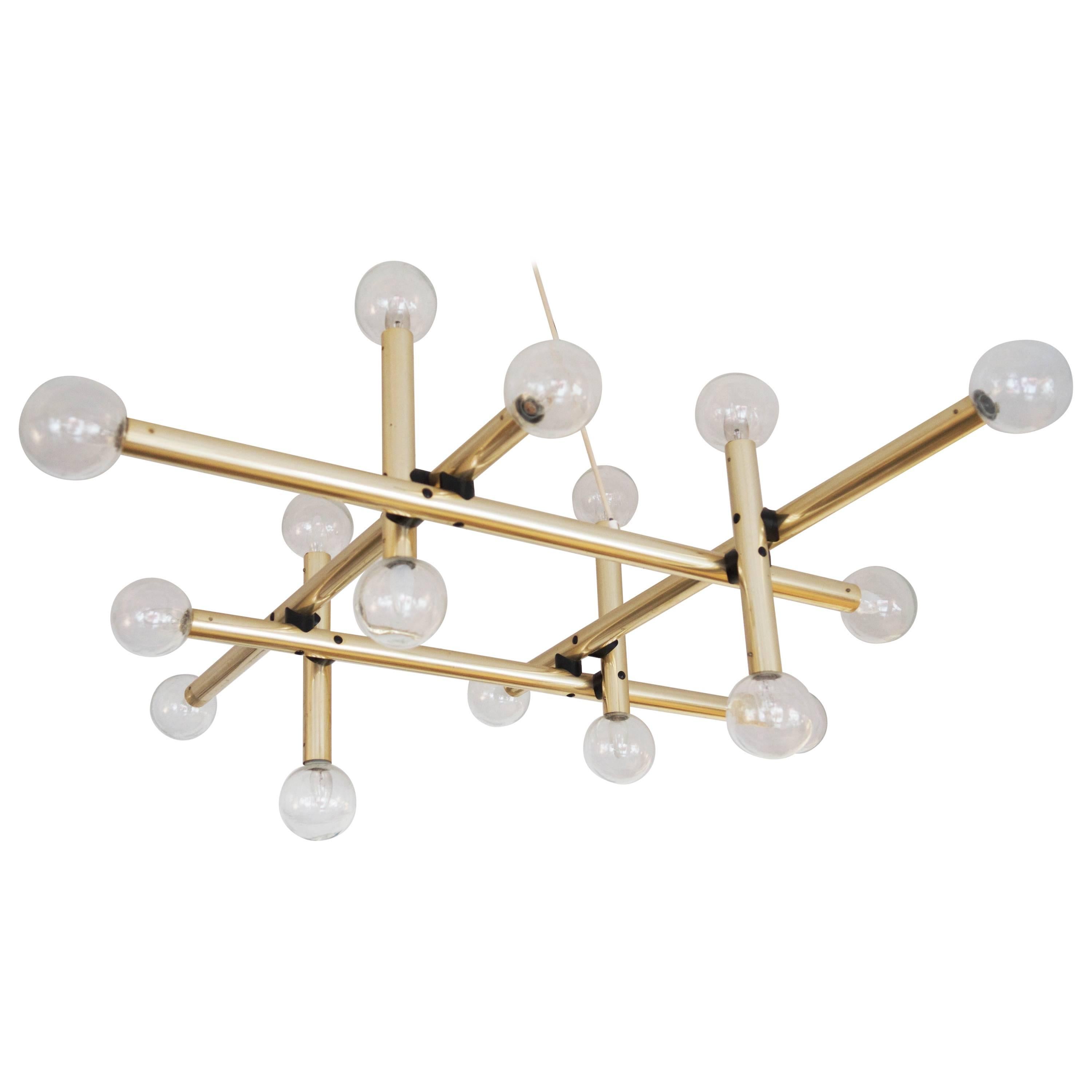 Large Atomic RS-System Chandelier by Kalmar For Sale