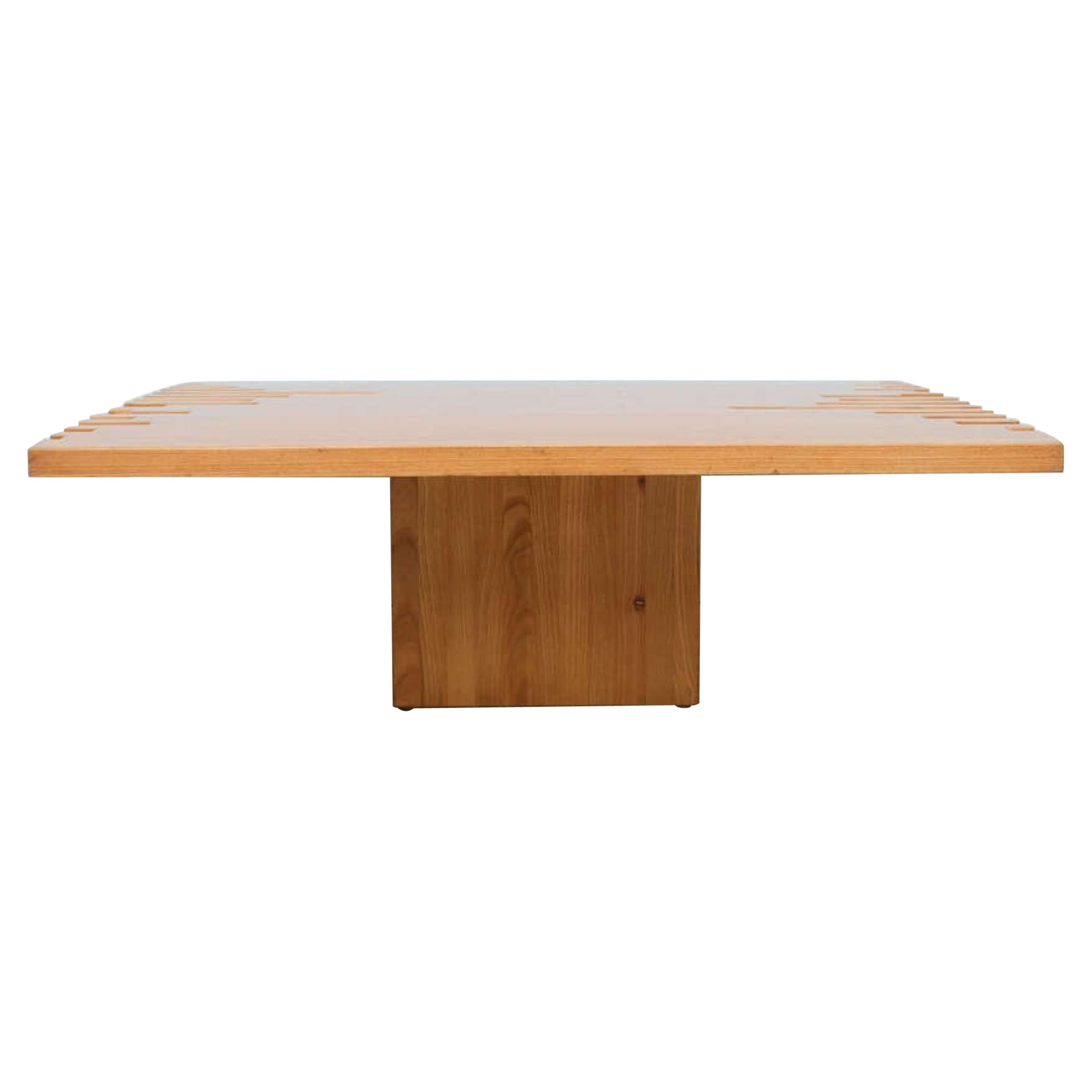 Giovanni Michelucci Italienischer Couchtisch mit niedriger Plankenplatte aus der Mitte des Jahrhunderts
