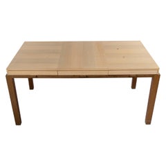 Contemporary French Rectangular Blonde Wood Desk