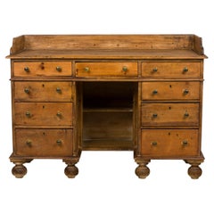 Bureau à genoux en bois de pin de style campagnard anglais