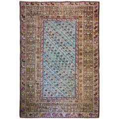 Antiker türkischer Ghiordesh-/ Oushak-Teppich, 1,82 m x 2,13 m, ungewöhnlich