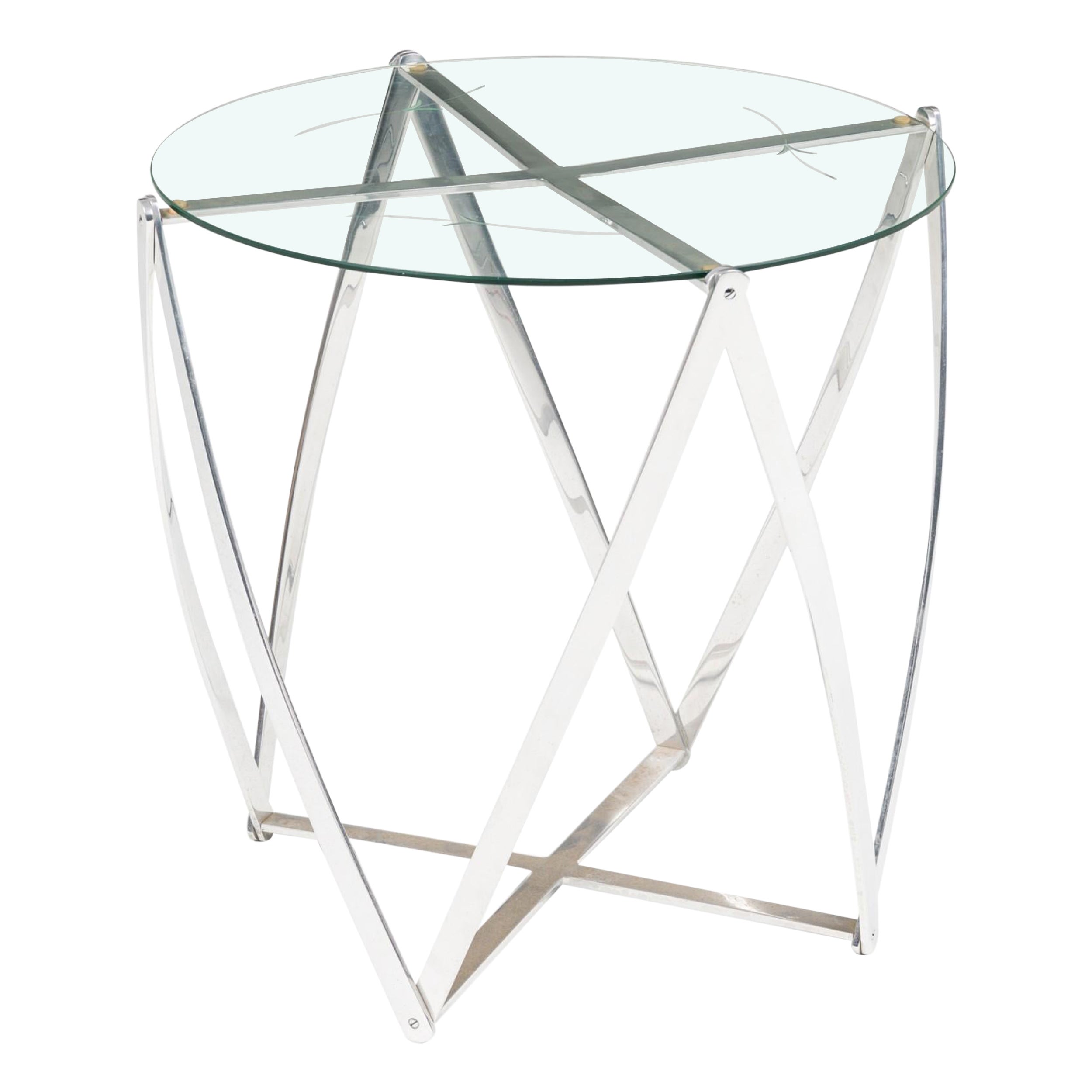 Amerikanischer Mid-Century-Aluminium-Pool-Beistelltisch von John Vesey