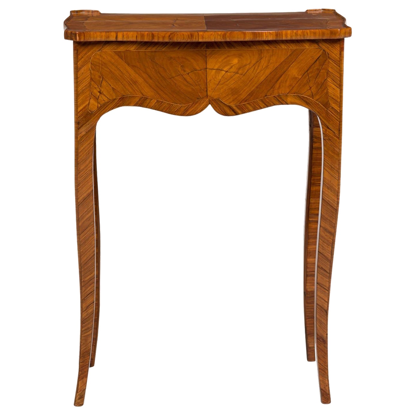 Französisch Louis XV Tulipwood Cabriole Bein Beistelltisch im Angebot