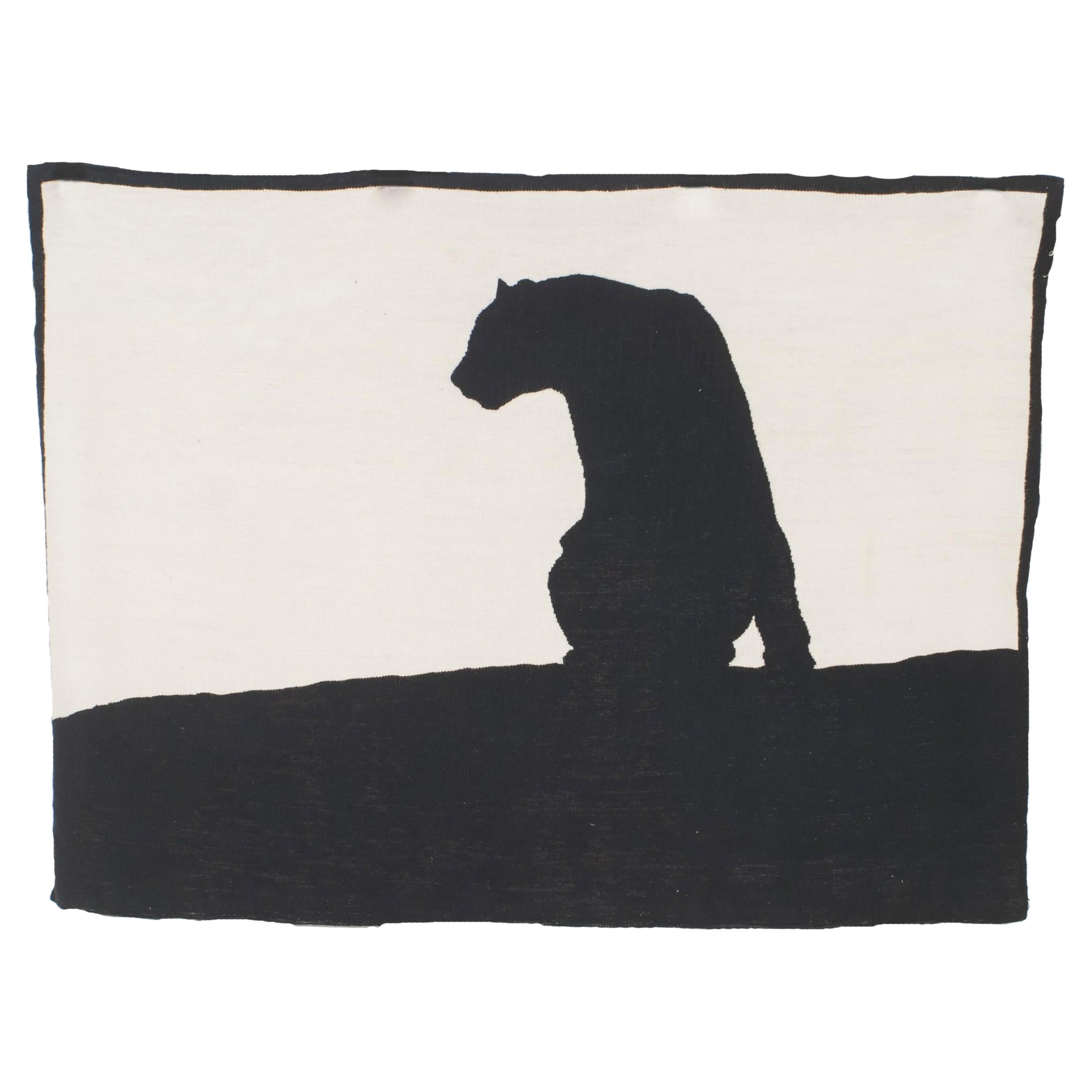 Tapiz Contemporáneo Blanco y Negro Bradfield Leopardo