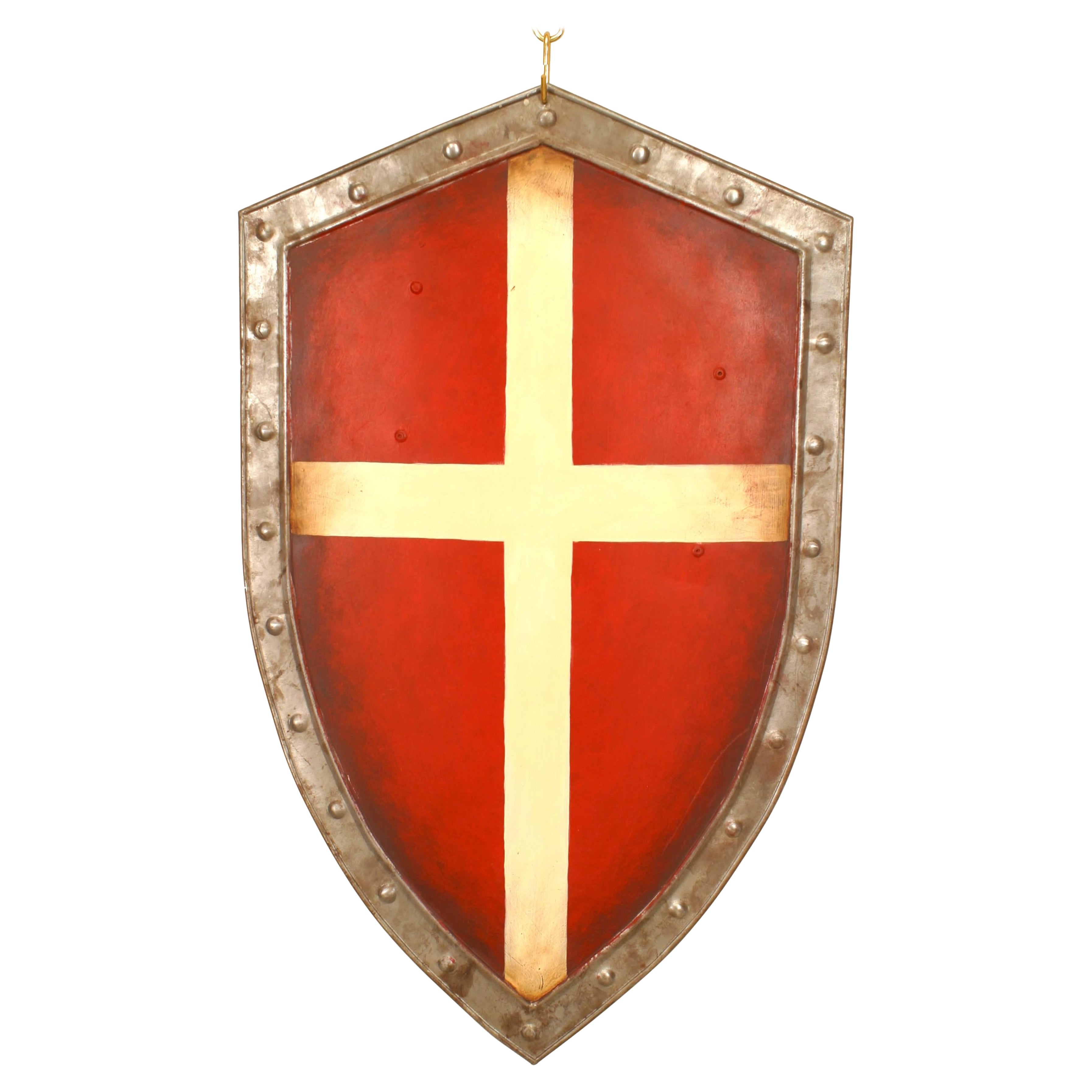 Placa de Pared Renacimiento Italiano Escudo Cruz