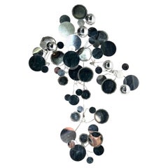 Original Curtis Jere Chrome Raindrop Wall Sculpture