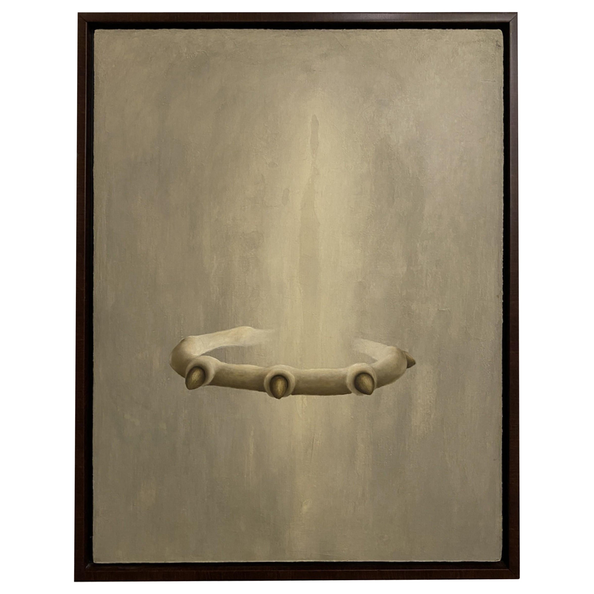 Quadro astratto olandese con cornice di Thomas Albers, intitolato "Arx Sapiens" (1991)