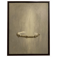 Thomas Albers Dutch Framed Abstract Painting, Titled: "Arx Sapiens" (1991)
