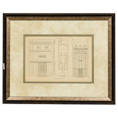 Impresión monográfica victoriana enmarcada, titulada: Geo. A. Residencia Nickerson