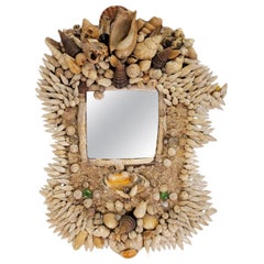 France 70s Wall Mirror “Shells and seashells” Seashell Art