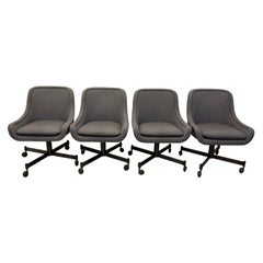 Ward Bennett Swivel Office or Dining Chairs for Brickel Associates - set of fou