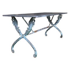 Antique French Swan Garden Table