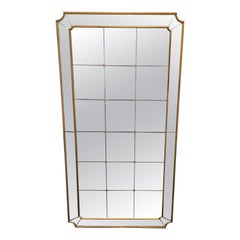 Extra large Italian 1940s  gilt wood mirror