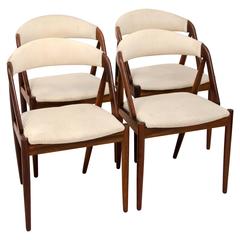 Set of Four Rosewood Dining Chairs by Kai Kristiansen