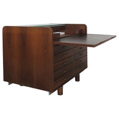 Gianfranco Frattini for Bernini Italian Walnut Segretaire Chest of Drawers, 1997