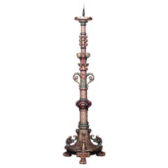 Antique Gothic Style Altar Candlestick