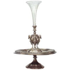 Antique English Victorian Compote with Horse Figures