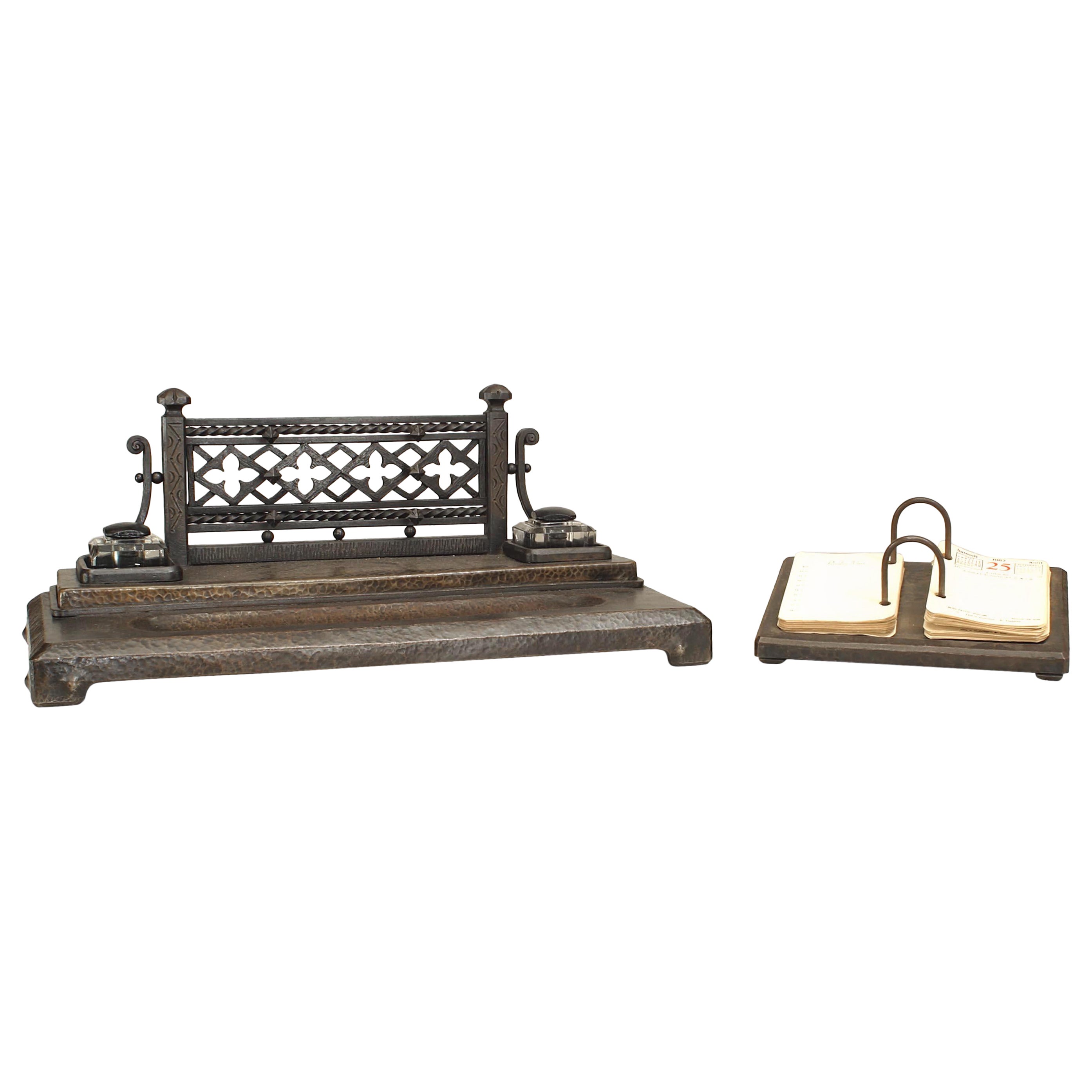French Gothic Revival Wrought Iron Calendar