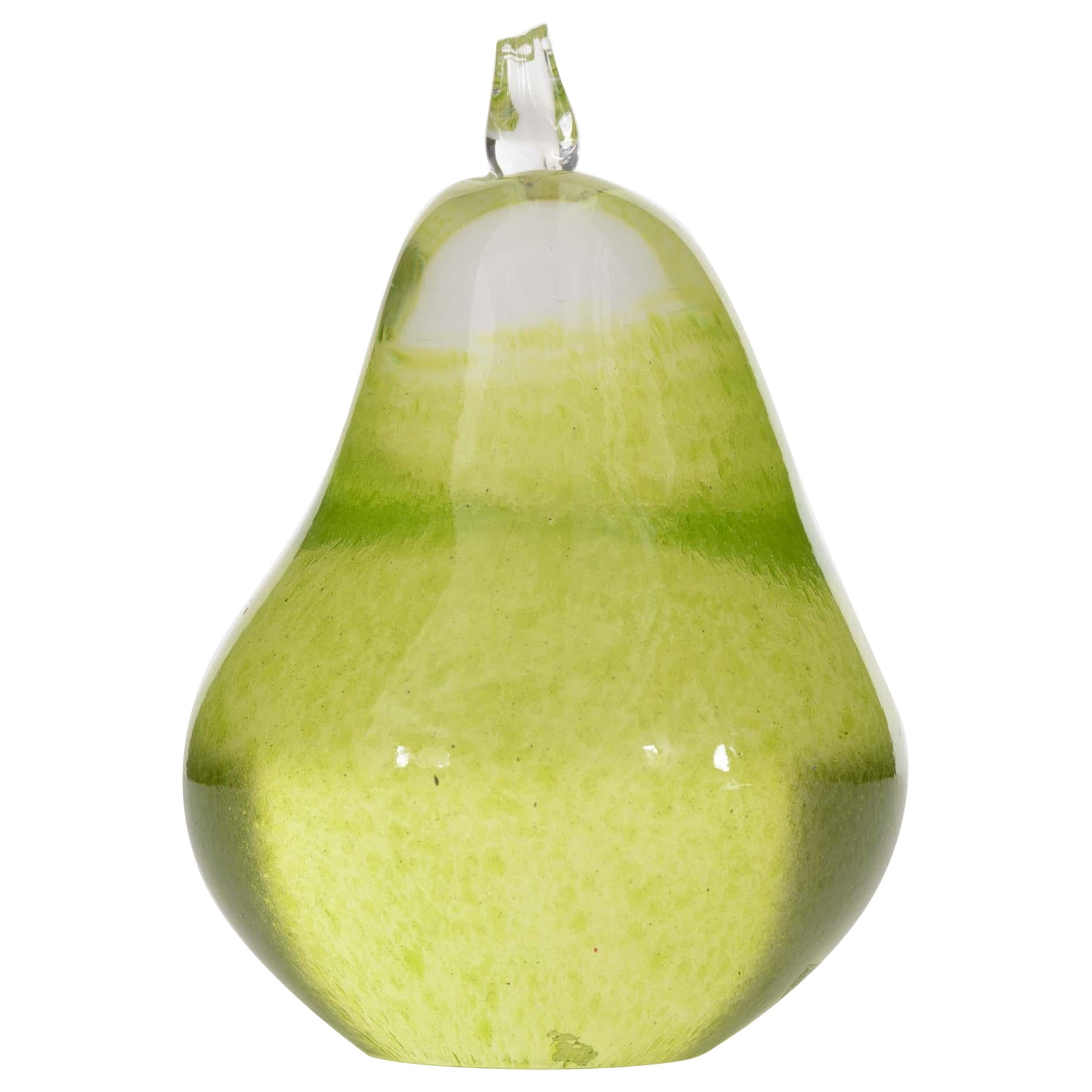 Green Glass Pear Paperweights