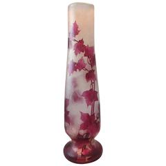Large and Attractive Glass Vase by Legras, circa 1895