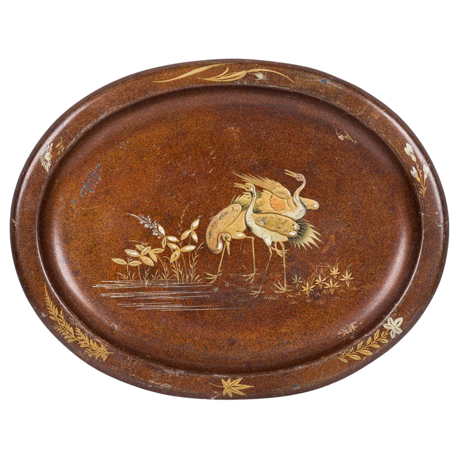 English Regency Brown Lacquered Tray