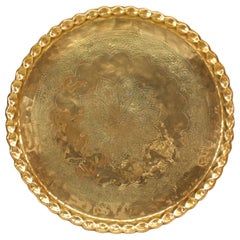 Moorish Round Brass Tray