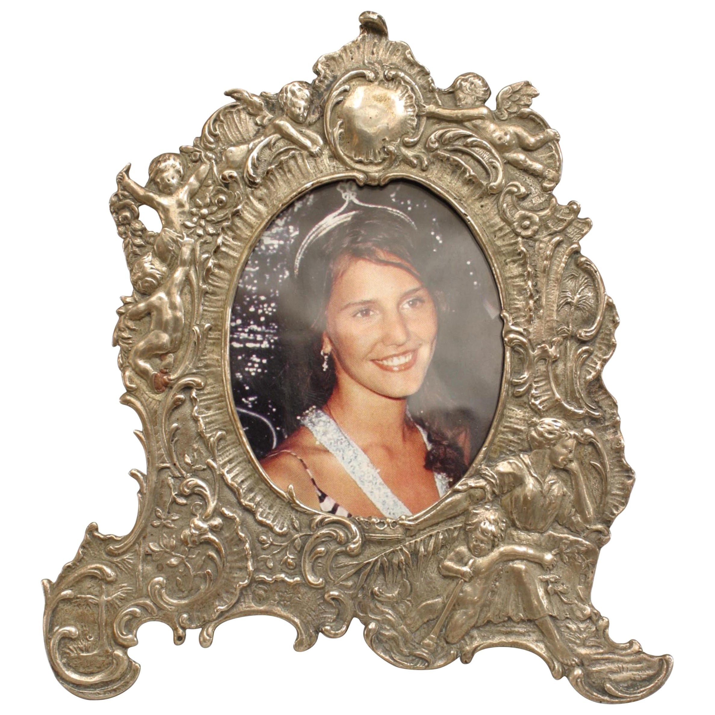French Victorian Silver Picture Frame For Sale