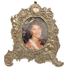 Antique French Victorian Silver Picture Frame