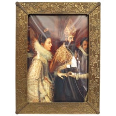 English Victorian Brass Picture Frame