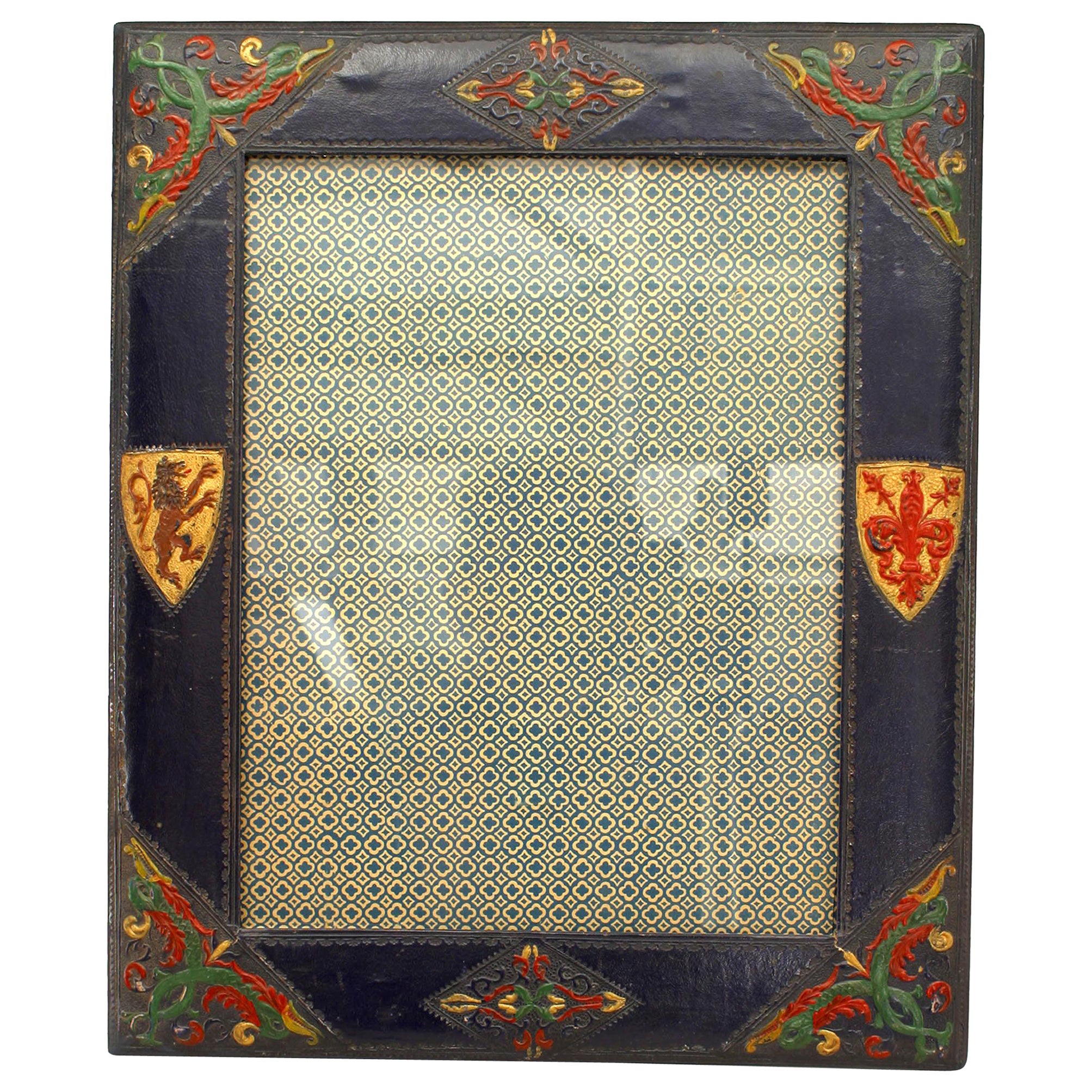 Italian Renaissance Style Leather Picture Frame