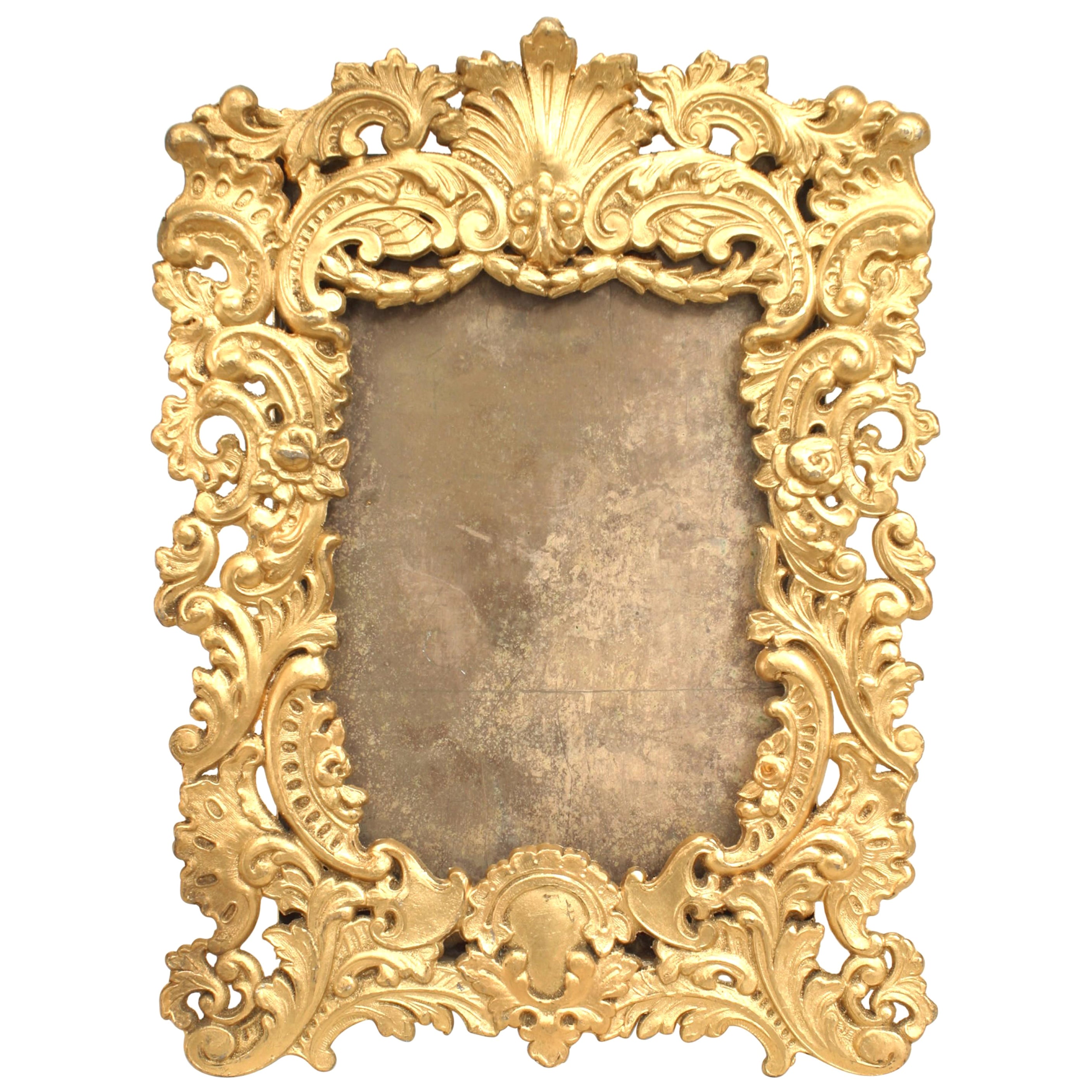 French Victorian Style Gilt Filigree Picture Frame