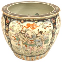 Vaso cinese in porcellana bianca e nera